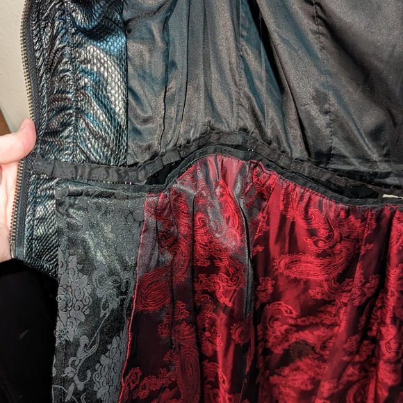 Victorian goth modified DIY jacket OOAK Faux vegan leather - used on TV - Picture 5 of 10